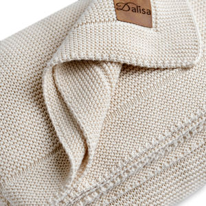 100% coton biologique ALINA couverture 150*200 maison couverture Crochet câble tricot haute qualité nouvelle conception Ultra douce couverture - Product Image 4