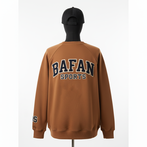 Women Pullover Sweatshirt Premium Cotton Polyester Fleece <b>Brushed</b> Fabric Custom Embroidered Logo Women breathable Sweatshirts - Product Image 2