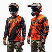Maillot de course de motocross pour homme à manches longues, léger, personnalisé, respirant, coupe-vent, séchage rapide, vêtements de course automobile