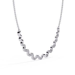 18K Gold Lab Grown Diamond Necklace Beautiful Ladies Accessory - Product Image 4