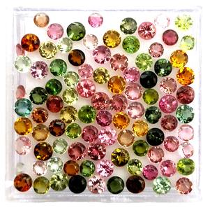 อัญมณีทัวร์มาลีนธรรมชาติ6มม. สำหรับทำเครื่องประดับหินทัวร์มาลีนแบบหลายเหลี่ยมสอบเทียบ - Product Image 2