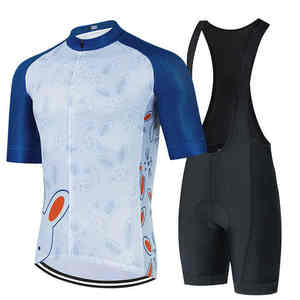 Ropa de ciclismo personalizada, uniforme de bicicleta colorido, ropa de bicicleta para hombres, conjunto de camisetas de Ciclismo de manga corta - Product Image 1