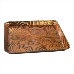 Assiettes de service de couleur Antique plats à Dessert plateau à dîner rectangulaire en métal de qualité fraîche pour plateaux de service de Restaurant - Product Image 2