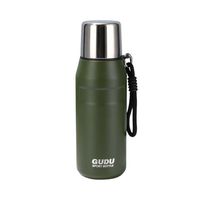 Termo Deportivo de Acero Inoxidable de Grado Alimenticio de 650 ml, Botella de Agua para Viajes al Aire Libre con Cuerda de Agarre