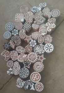 Blocs d'impression en bois sur mesure au henné et textile disponibles en tailles et designs assortis pour la revente - Product Image 3