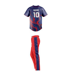 Uniforme de Béisbol Personalizado al por Mayor para Hombre, Jersey de Béisbol de Poliéster con Diseño Propio, Uniforme de Béisbol Liso - Product Image 2