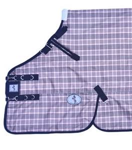 2023 portátil 1200D Ripstop impermeable Turnout alfombra invierno algodón indio relleno cuello caliente diseño de verificación exportación directa para caballos - Product Image 2