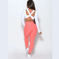 Ensemble de vêtements de yoga pour femmes de haute qualité, imperméable, taille plus, 2 pièces, respirant, écologique, nouveau design