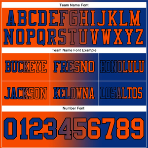 Camiseta de fútbol americano de primera calidad al por mayor, logotipo personalizado, poliéster genuino, azul real, naranja, malla transpirable, pantalones cortos de alta calidad - Product Image 3