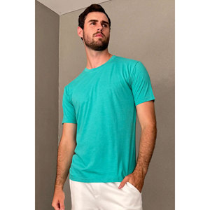 100% T-shirt en coton teinté en coton pour homme respirant - Product Image 2