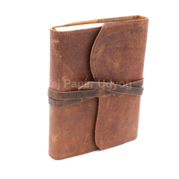 Adorable cuaderno de diario de viaje A5, cuero suave Natural, 120 páginas, recargable, PU, marrón, diario de escritura, papel blanco interior A4