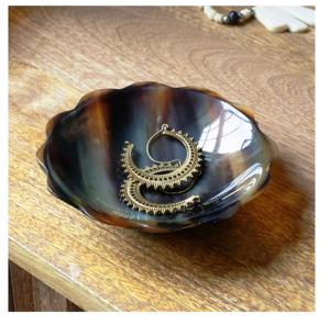 Ensemble de bols en corne de buffle fabriqués à la main de haute qualité Ultra brillant avec cuillère pour bol décoratif de haute qualité - Product Image 6