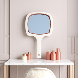 Espejo de Mano de Madera con Marco, Rústico, Adorable y Duradero, para Maquillaje, Cuidado de la Piel y Uso Personal Diario - Product Image 6