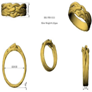 Bague de fiançailles en argent sterling 925 plaqué or 18 carats, avec branche en pierre naturelle, anniversaire de remise de diplôme. - Product Image 2