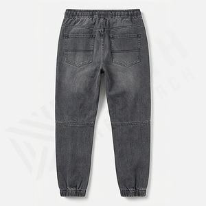 New Men Fashionable <b>Denim</b> <b>Trousers</b> Elastic Bottom Casual High Quality Organic Cotton Stylish Jeans Pants Wholesale Customized - Product Image 2