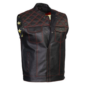 Gilet en cuir pour homme, dernière mode personnalisée, respirant, vente en gros, gilet en cuir pour homme de qualité bon marché - Product Image 5