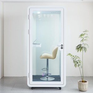Cabina de Oficina Móvil, Cabina Insonorizada Individual, Cabina Acústica con Ruedas - Product Image 1