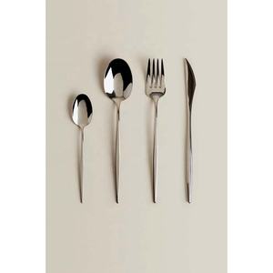 Ensemble de couverts de qualité supérieure en acier inoxydable plaqué argent avec boîte pour mariage - Product Image 2