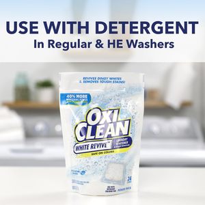 OxiClean White Revive, blanchissant et détachant pour linge, paquets de 24, 40 % de blanchiment supérieur grâce à l'oxygène - Product Image 4
