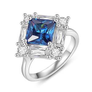 Anillo de compromiso Jeulia con zafiro rosa de corte ovalado - Product Image 1