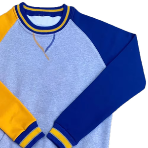 Sudadera Personalizada de Invierno con Cuello Redondo, Tema Azul y Dorado, Letras Bordadas en 3D en la Parte Delantera, Lavado Ácido Estampado - Product Image 5