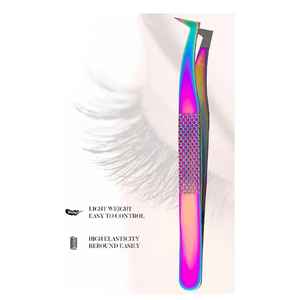 Nouvelles pinces à épiler professionnelles Sevmek en acier inoxydable anti-magnétique pour extensions de cils, pointe en fibre, prise parfaite pour les cils - Product Image 3