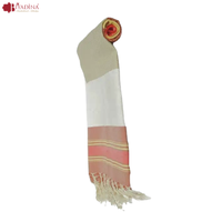 Châle pour femme en coton biologique fait main marocain, doux et confortable, avec des glands, rayures multicolores, écharpe traditionnelle tissée à la main, vente en gros