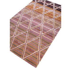 Alfombra Geométrica Acar de Lana y Viscosa Hecha a Mano en Rojo y Naranja para Decoración de Sala de Estar y Dormitorio -Taq-7203(Md) - Product Image 2