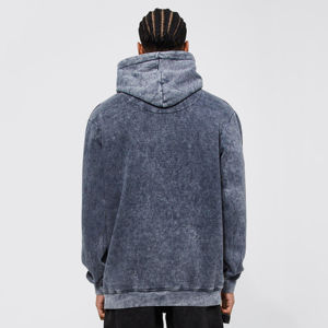 Vente en gros de sweat à capuche surdimensionné de luxe délavé à l'acide 100% coton personnalisé pour homme avec fermeture éclair pour sweat à capuche d'hiver - Product Image 2