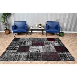 Alfombra Turca Vintage Grande de 5.3x7.7 pies (161x235 cm), Alfombra con Borde Negro - Product Image 1