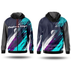 เสื้อฮู้ดซิปผู้ชาย โพลีเอสเตอร์ 100% สำหรับงานพิมพ์ลายแบบ Sublimation ออกแบบเองได้ เนื้อผ้าหนา คุณภาพสูง แห้งเร็ว ระบายอากาศดี - Product Image 3