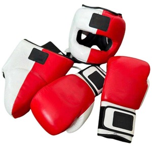 Hand Made Professional Sparring Boxing Set With 100% Genuine Leather Gloves <b>Head</b> Guard Protective <b>Training</b> Equipment For Adults - Product Image 5