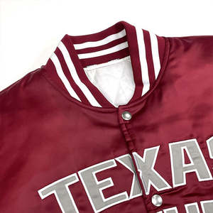 Chaqueta de Motociclista Personalizada de Satén Bordado, Chaqueta Vintage de Lana para Invierno con Cuello Alto Impermeable - Product Image 2