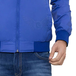 Blouson d'aviateur à fermeture éclair complète avec design et logo personnalisé pour hommes blouson d'aviateur extérieur en polyester décontracté pour hommes - Product Image 6