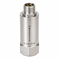 Capteur de vibration triaxial industriel JINWEI TVS-FT-M, sécurité intrinsèque IP66, 316L, RS485, 25,6 kHz, montage magnétique, moteur de pompe