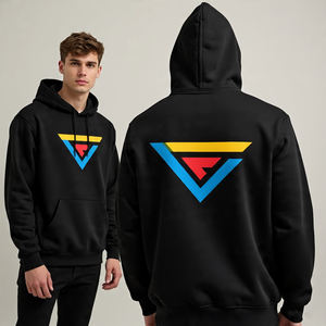 เสื้อฮู้ดโอเวอร์ไซส์สำหรับผู้ชาย, เสื้อฮู้ดแขนปกติ/พิมพ์โลโก้ได้ตามต้องการสำหรับฤดูหนาวเสื้อผ้าแนวสตรีทเสื้อมีฮู้ดแบบเรียบ500 GSM - Product Image 1