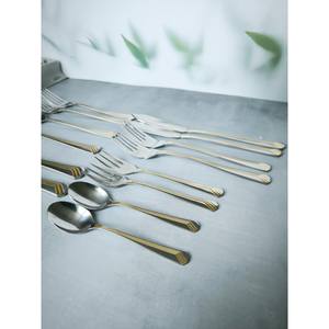 Juego de cubiertos vintage, acero inoxidable con motivo dorado, hermosos cubiertos, Alemania, regalo de lujo - Product Image 5