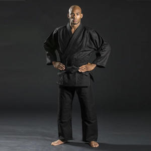 Uniforme de Judo y Jiu-Jitsu Negro de Marca Personalizada, Conjunto de Artes Marciales para Academias Unisex, Luchadores, Elástico, Transpirable y Largo - Product Image 4