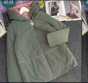 Manteau coupe-vent pour femme à col montant personnalisé pour l'hiver Veste polaire en duvet pour femmes - Product Image 2