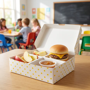 Caja para Pastelería con Separador, Contenedor Multi-Compartimento de Papel Kraft para Pasteles y Galletas - Product Image 5