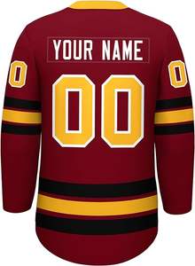 การออกแบบการพิมพ์เสื้อกีฬาฮ็อกกี้ที่กําหนดเองชุดฮ็อกกี้น้ําแข็งสวมชุดผู้ชายผู้หญิงการฝึกอบรมเสื้อกีฬาฮ็อกกี้น้ําแข็งระเหิด - Product Image 2