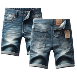 Pantalones cortos de mezclilla de cintura media con estilo hechos a medida, tela tejida transpirable, varios colores teñidos, ropa de calle informal de alta calidad, ligera - Product Image 2