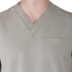 Combinaison de gommage à manches courtes en sapin régulier de conception OEM, uniforme médical en matériau solide de meilleure qualité pour médecin et infirmière - Product Image 5