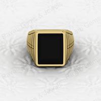 Bague Chevalière Couronne en Argent Sterling 925 Massif et Onyx Noir Lisse, Meilleure Vente, Personnalisée, Faite à la Main, Tendance, Certifiée, Fine, pour Homme