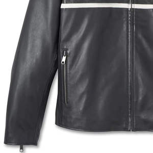 Chaqueta de Cuero de Primera Calidad con Cuello Alto de Lona 100% Cuero Original - Chaqueta de Invierno Unisex - Product Image 5