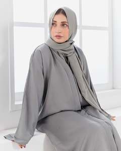 Aïd traditionnel musulman femmes modeste Abaya 2025 islamique soie tissu étage longueur à manches longues robes de prière en gros turc - Product Image 5
