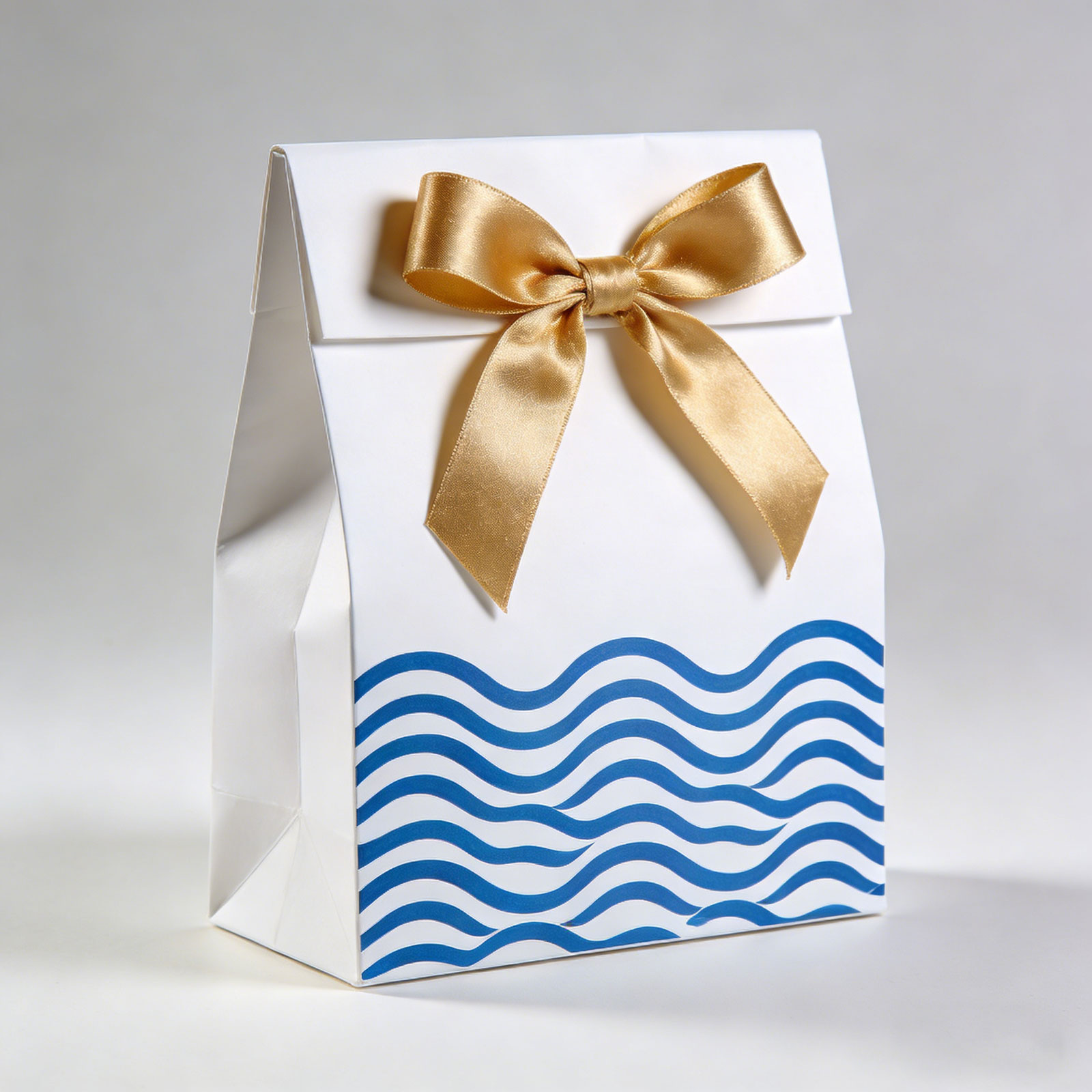 Custom Eco-Friendly Recyclable Brown Kraft Paper Bag Cotton Ribbon for Supermarket Grocery Shopping Gift Promotions Die Cut Tote