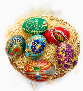 VIET FARGIMEX Hand-Painted Kashmiri Floral <b>Egg</b> Ornaments <b>Eco</b>-Friendly Wooden Easter Keepsake Box - Product Image 6