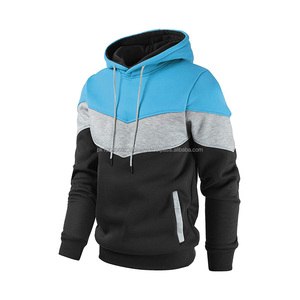 Vente directe d'usine, sweats à capuche pour hommes en coton de haute qualité, couleur unie, fermeture éclair, sweats d'entraînement d'hiver, vêtements de rue décontractés, impression basse - Product Image 5