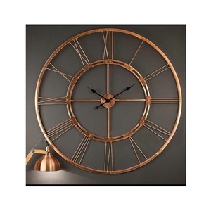 Reloj de pared de Metal de Color dorado para uso en el hogar y el Hotel, decoración de sala de estar, dormitorio, reloj de pared de hierro hecho a mano - Product Image 1